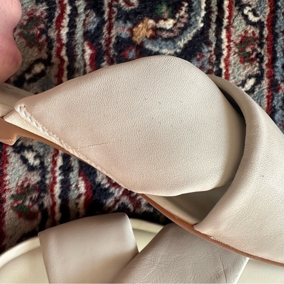 Caslon Calla Cream Sandals with Cross-Strap Design - Picture 10 of 10